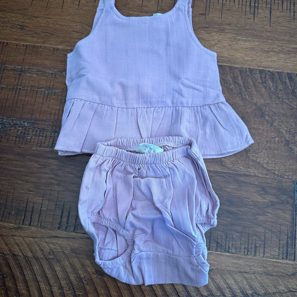 Kids Lavender Tank Top and Bloomers Set